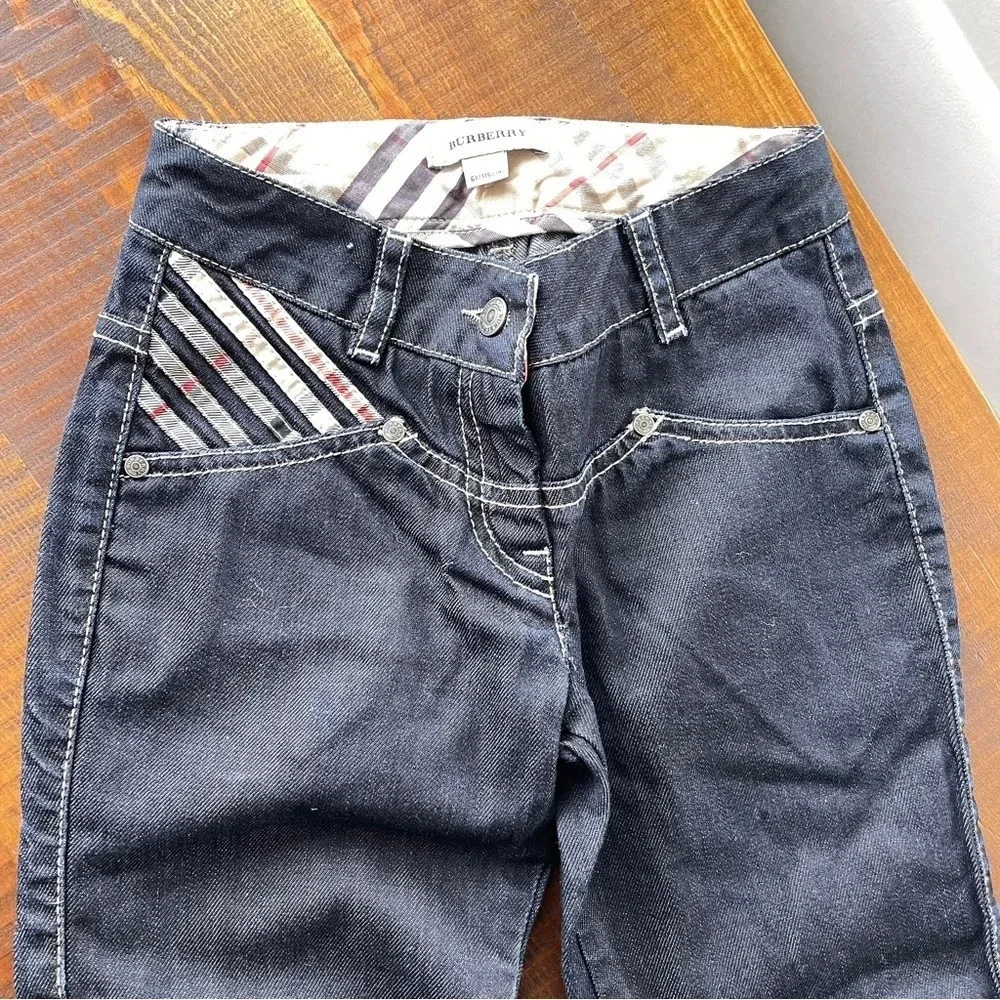 Bottoms jeans 6T elastic belt Burberry blue
